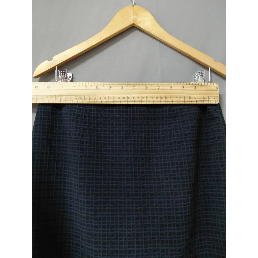 Brooks Brothers Cotton Blend Blue Pencil Knee Length Skirt Women Size 6P
